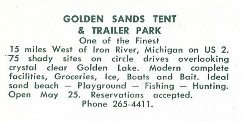 Golden Sands Tent & Trailer Park - Vintage Postcard (newer photo)